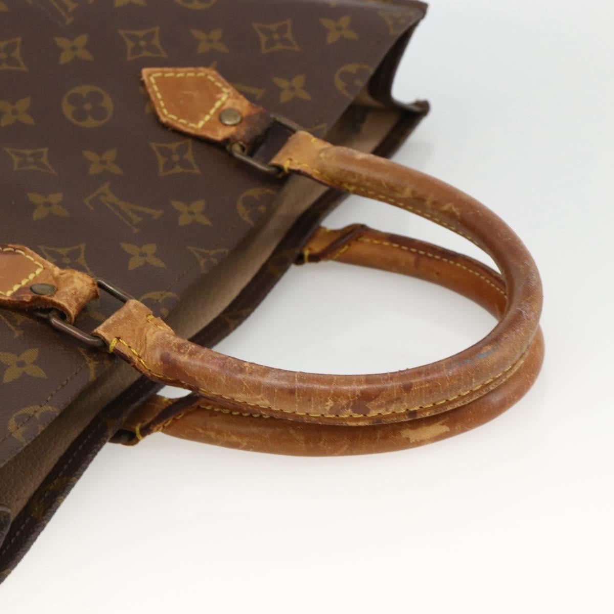 LOUIS VUITTON Monogram Sac Plat Hand Bag M51140 LV Auth bs34440
