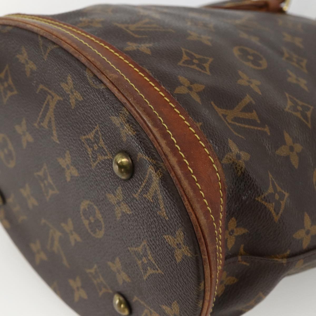 LOUIS VUITTON Monogram Bucket PM Shoulder Bag M42238 LV Auth bs34444