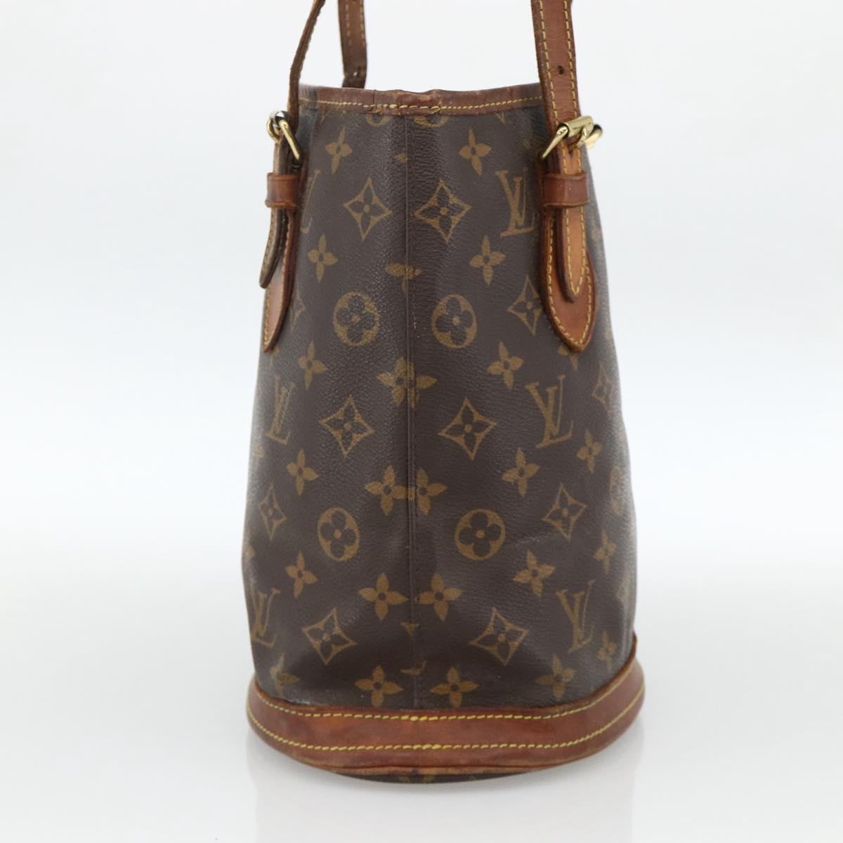 LOUIS VUITTON Monogram Bucket PM Shoulder Bag M42238 LV Auth bs34444