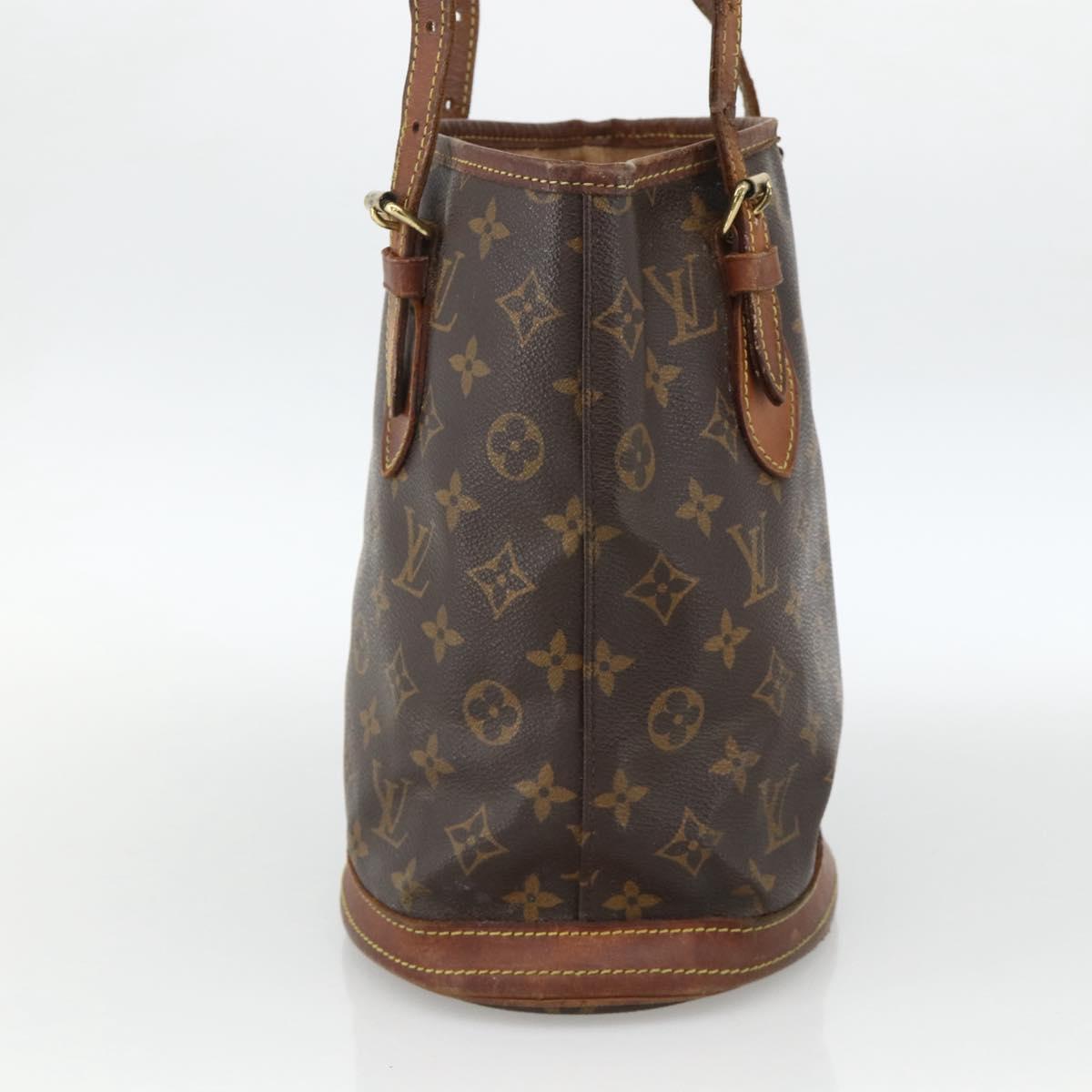 LOUIS VUITTON Monogram Bucket PM Shoulder Bag M42238 LV Auth bs34444