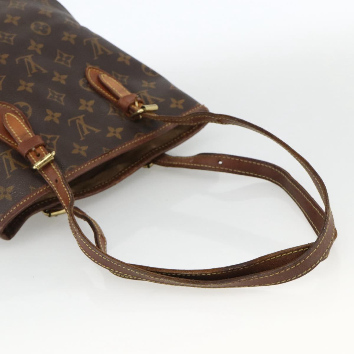 LOUIS VUITTON Monogram Bucket PM Shoulder Bag M42238 LV Auth bs34444