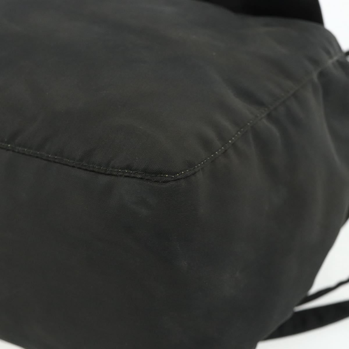 PRADA Backpack Nylon Black Silver Auth bs34471