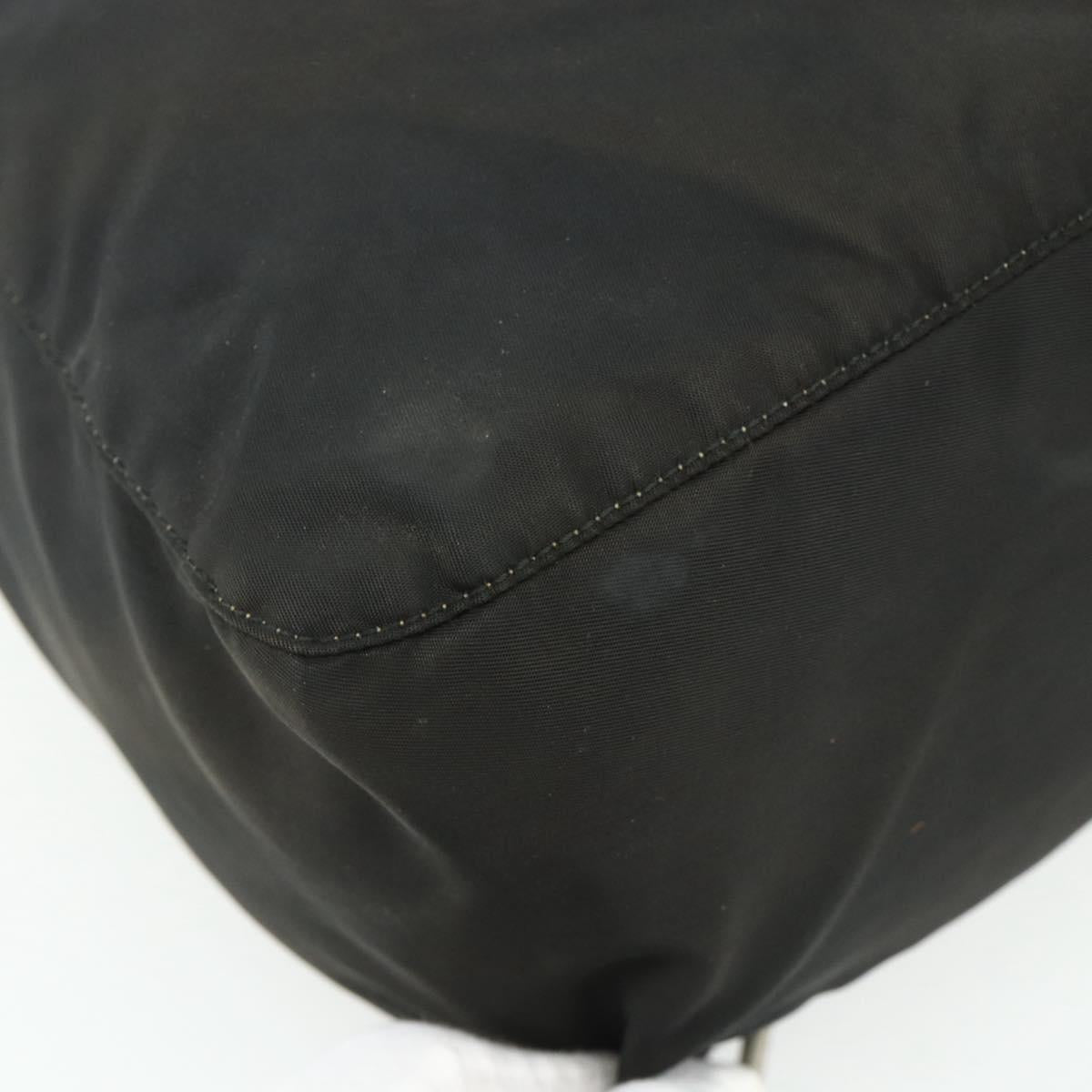 PRADA Backpack Nylon Black Silver Auth bs34471
