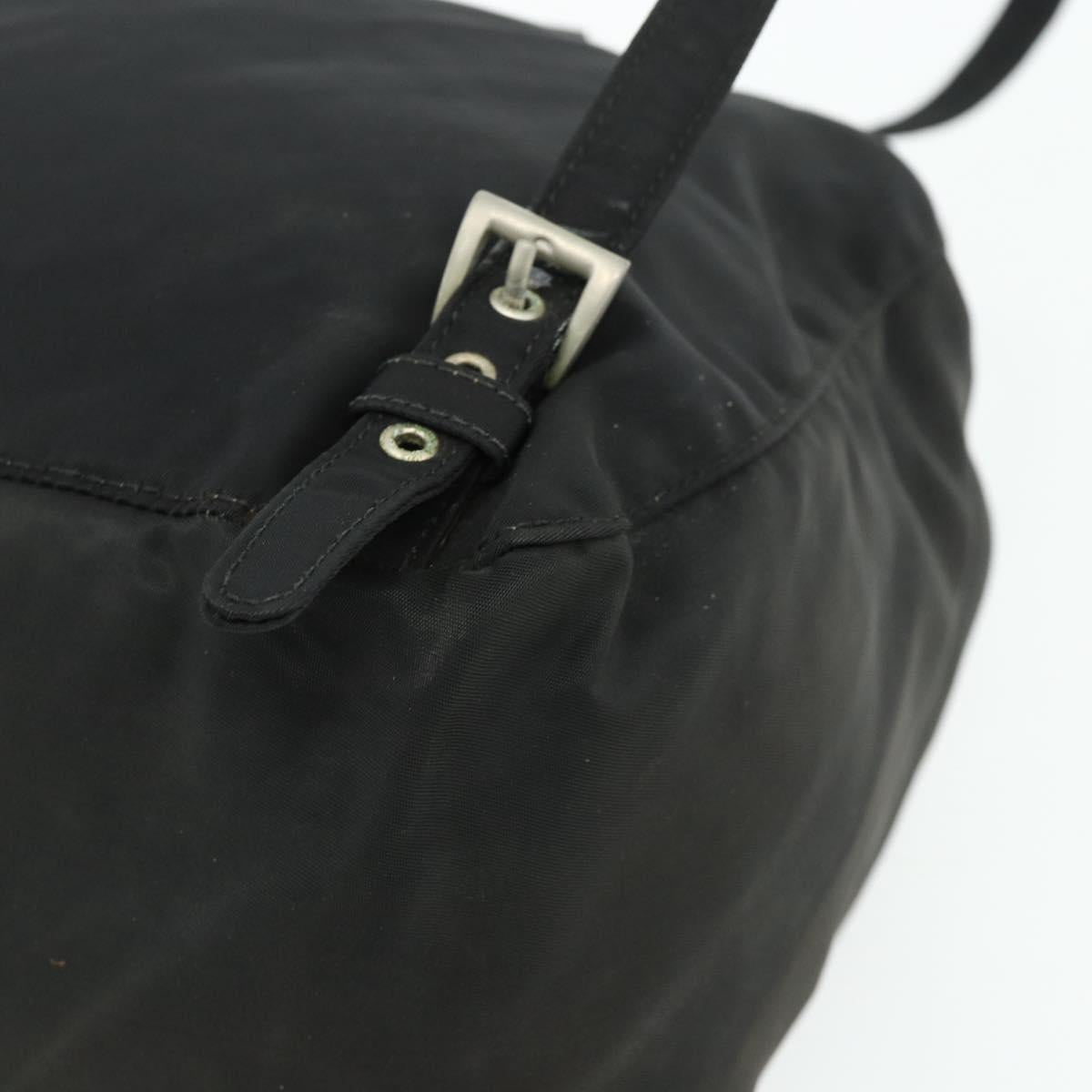 PRADA Backpack Nylon Black Silver Auth bs34471