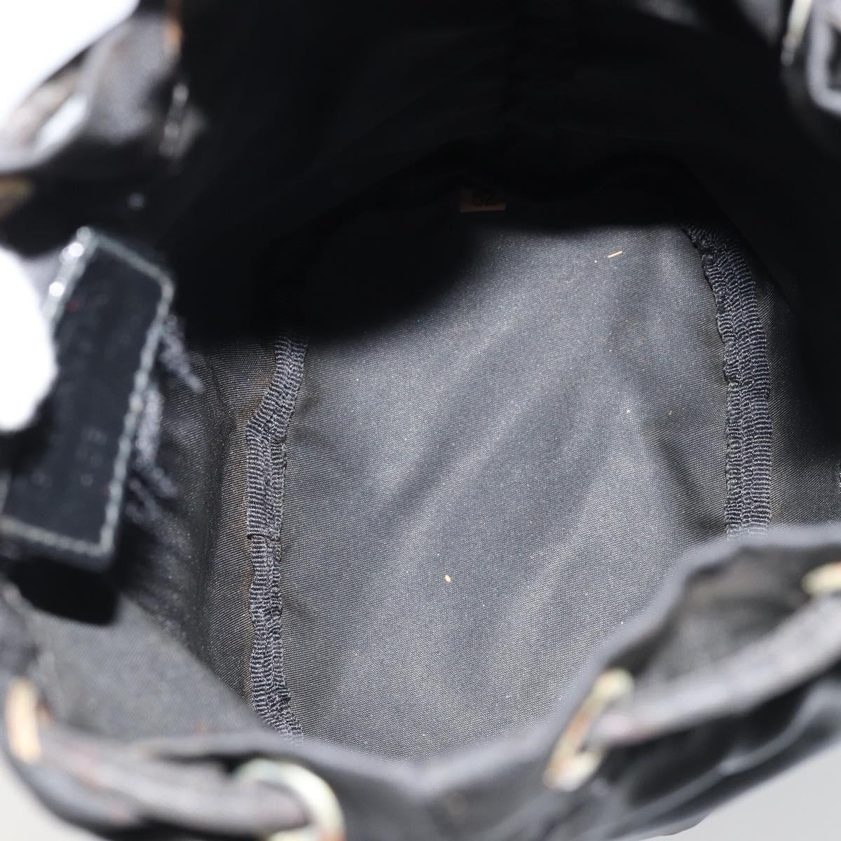 PRADA Purse Pouch Nylon Black Silver Auth bs34472