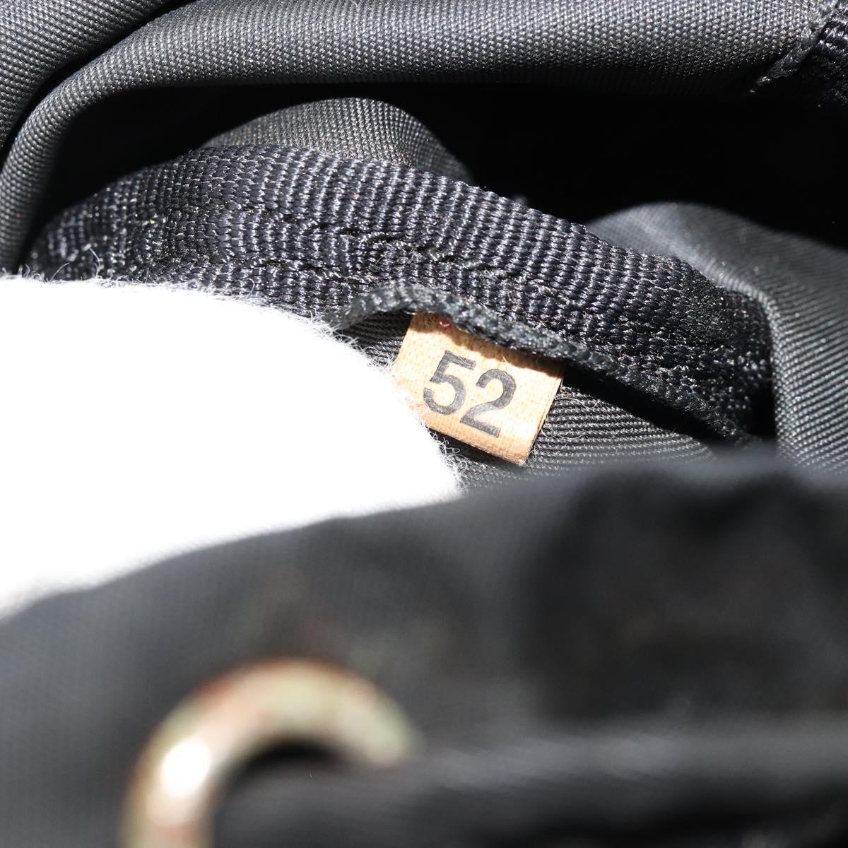 PRADA Purse Pouch Nylon Black Silver Auth bs34472