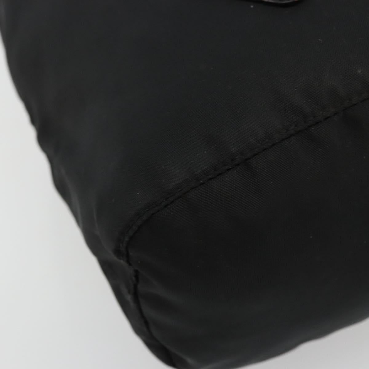 PRADA Purse Pouch Nylon Black Silver Auth bs34472