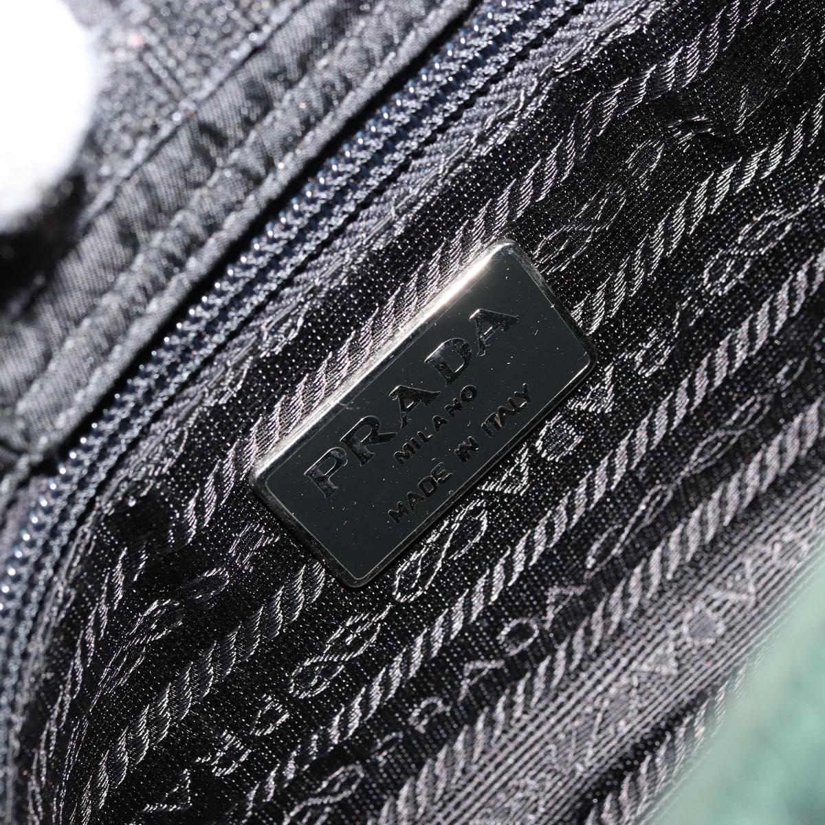 PRADA Shoulder Bag Nylon Green Silver Auth bs34473