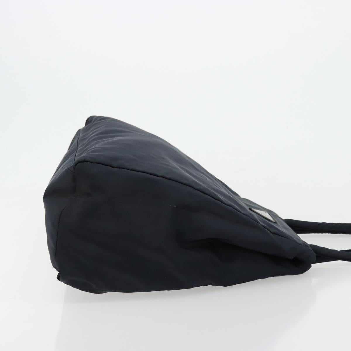PRADA Hand Bag Nylon Navy Silver Auth bs34478
