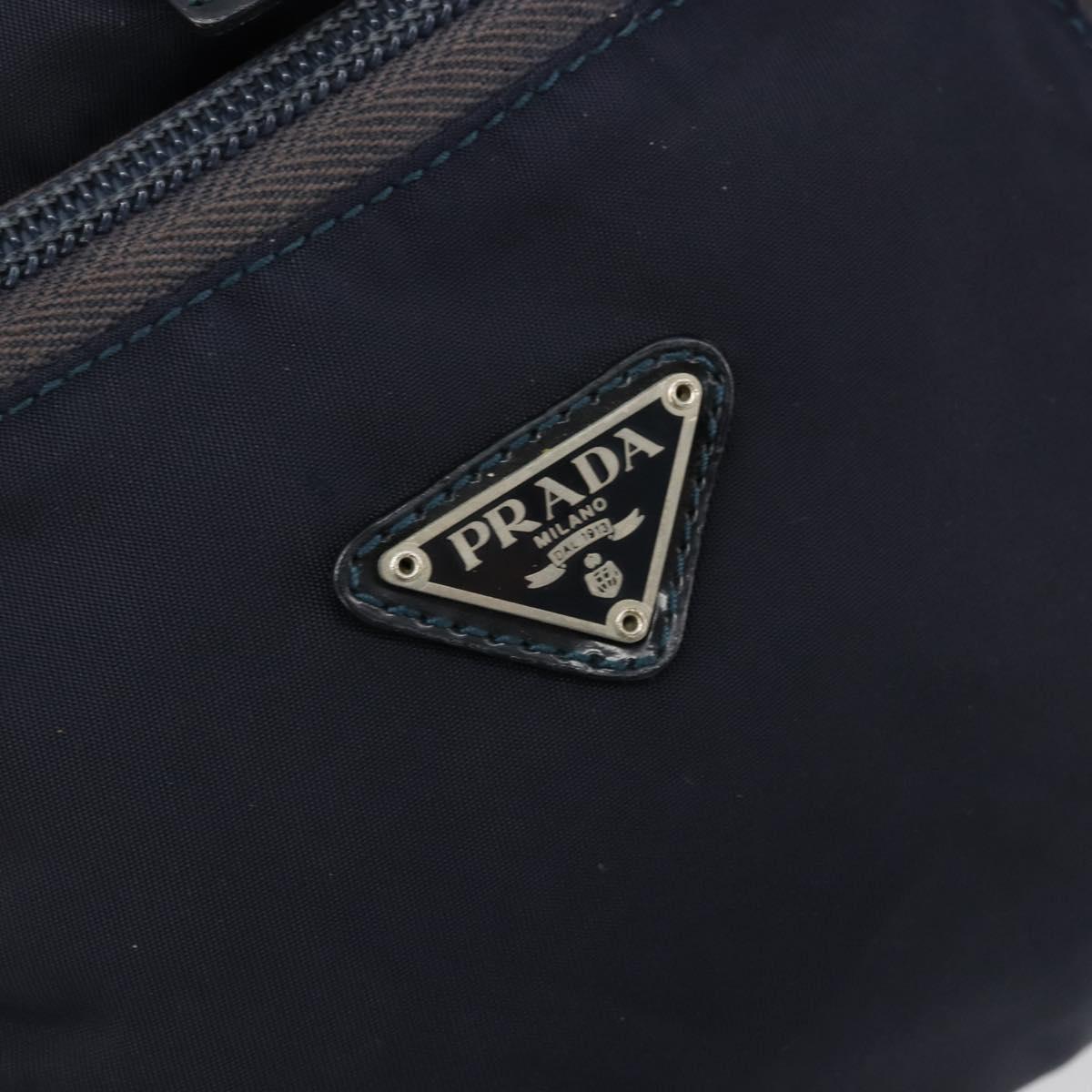 PRADA Backpack Nylon Navy Silver Auth bs34480