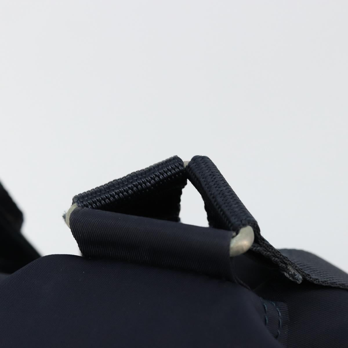 PRADA Backpack Nylon Navy Silver Auth bs34480
