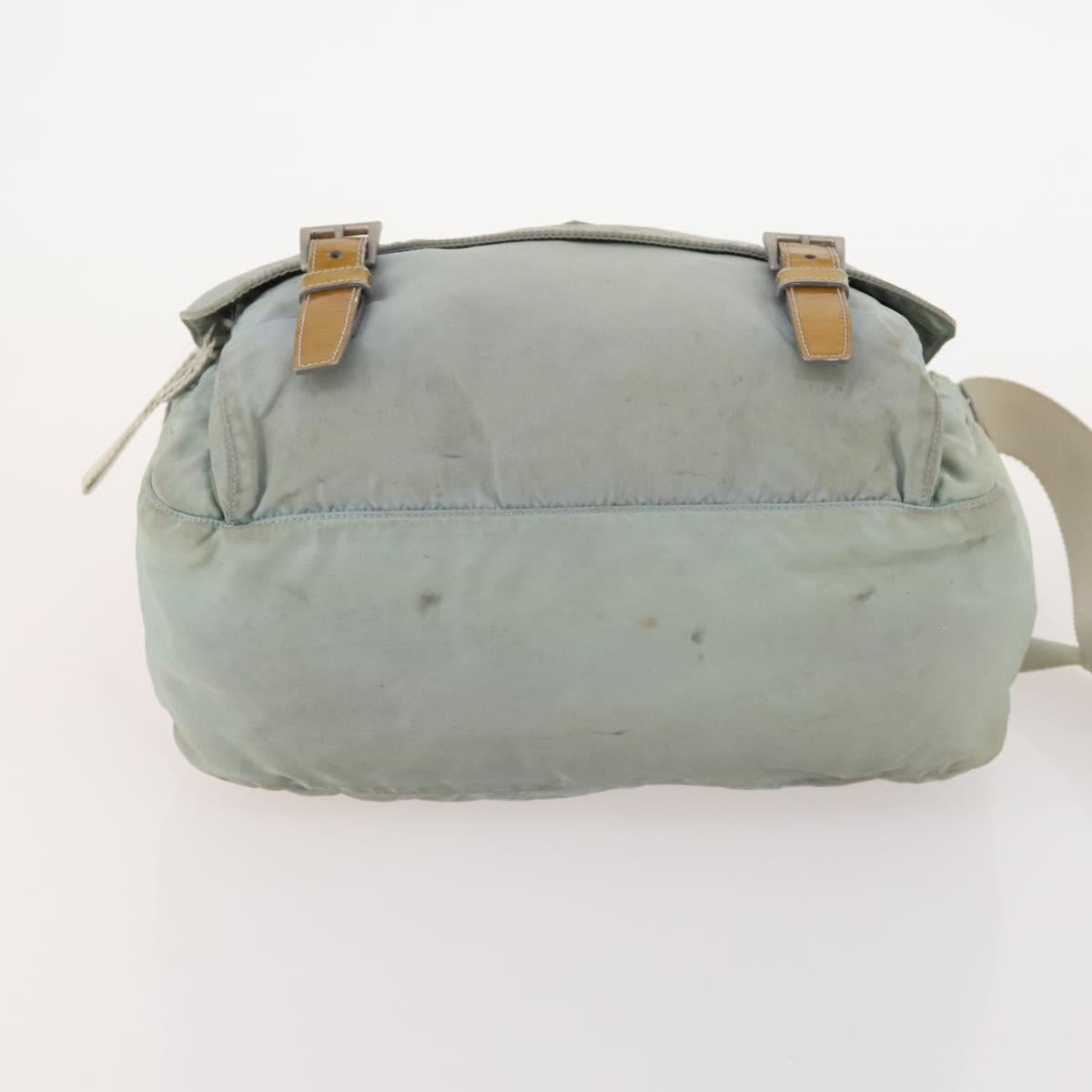 PRADA Shoulder Bag Nylon 3 Set Light Blue Khaki Black Auth bs34483