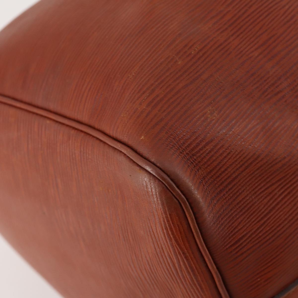 LOUIS VUITTON Epi Keepall 45 Boston Bag Brown M42978 LV Auth bs34491