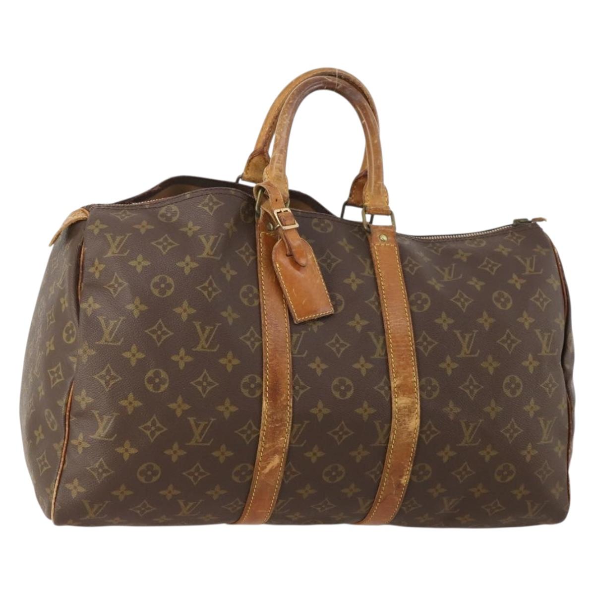 LOUIS VUITTON Monogram Keepall 45 Boston Bag M41428 LV Auth bs34497