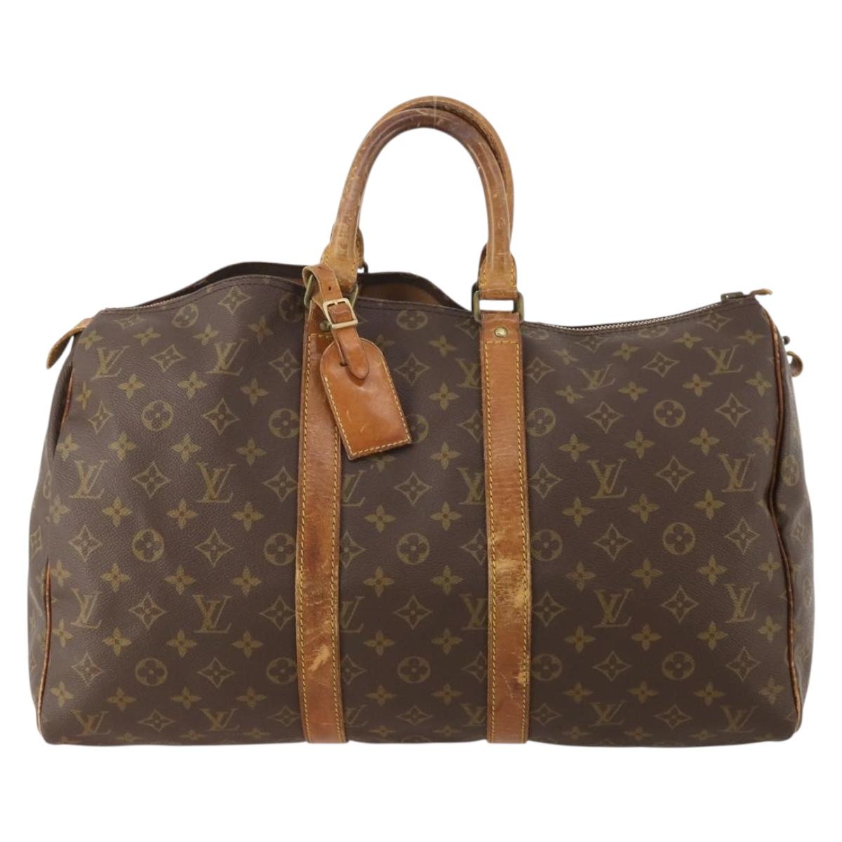 LOUIS VUITTON Monogram Keepall 45 Boston Bag M41428 LV Auth bs34497