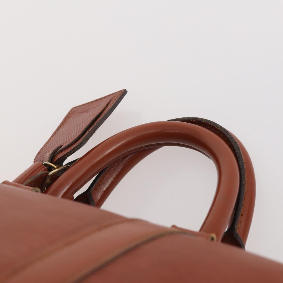LOUIS VUITTON Epi Keepall 45 Boston Bag Brown M42978 LV Auth bs34522