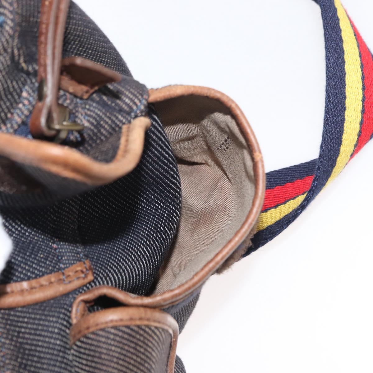 FENDI Waist bag Canvas Brown Auth bs34529
