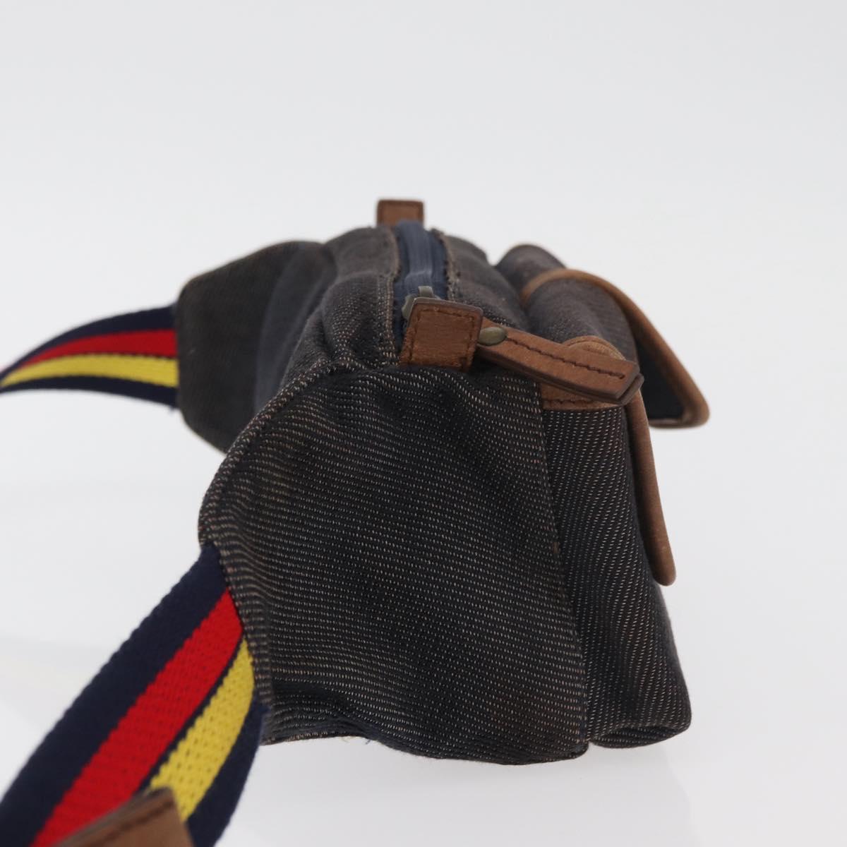 FENDI Waist bag Canvas Brown Auth bs34529
