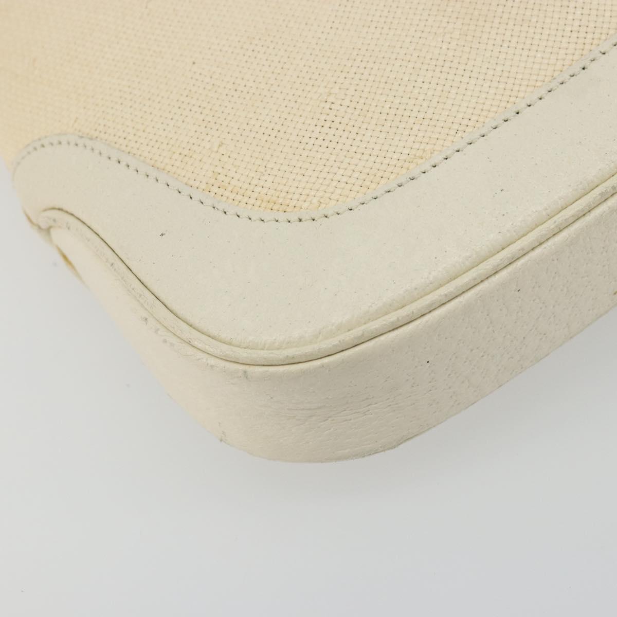 GUCCI Jackie Shoulder Bag Coated Canvas Beige Silver 001 3735 Auth bs34532