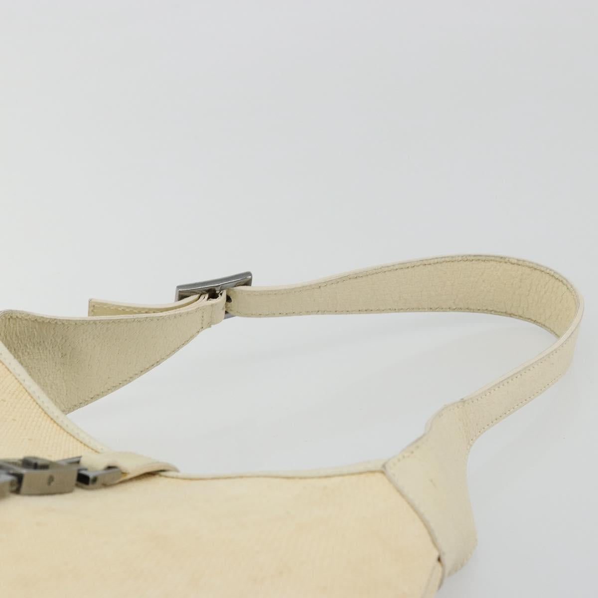 GUCCI Jackie Shoulder Bag Coated Canvas Beige Silver 001 3735 Auth bs34532