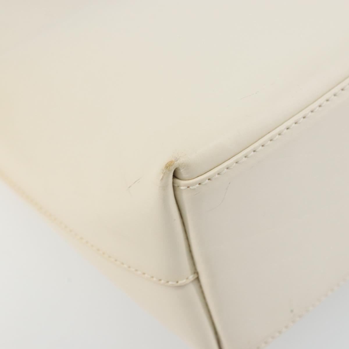GUCCI Jackie Shoulder Bag Leather White Silver 001 3875 Auth bs34535