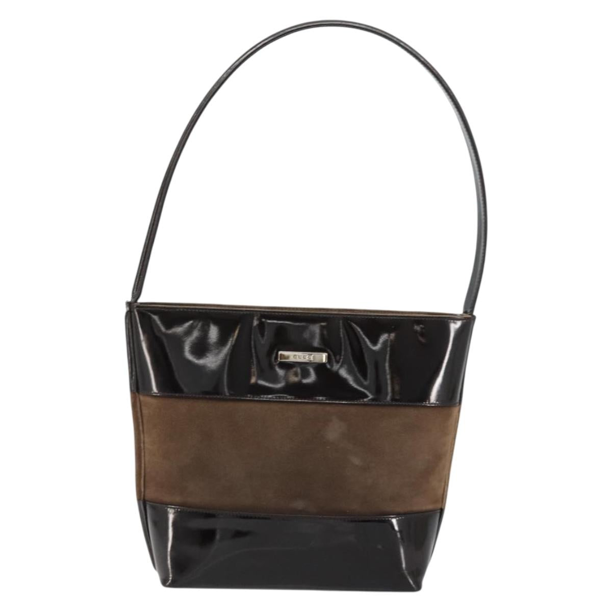 GUCCI Shoulder Bag Suede Brown 000 1013 0555 Auth bs34539