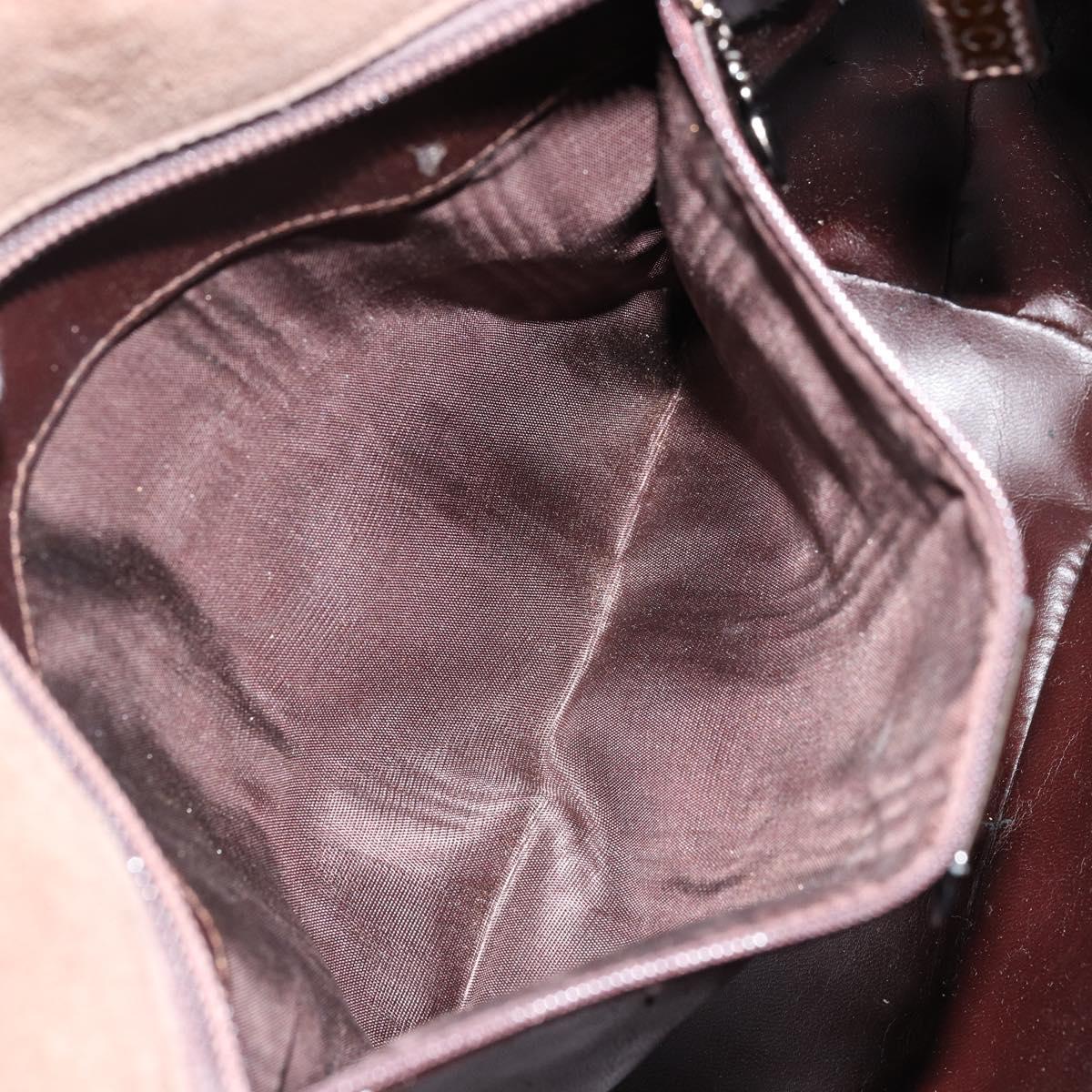 GUCCI Shoulder Bag Suede Brown 000 1013 0555 Auth bs34539