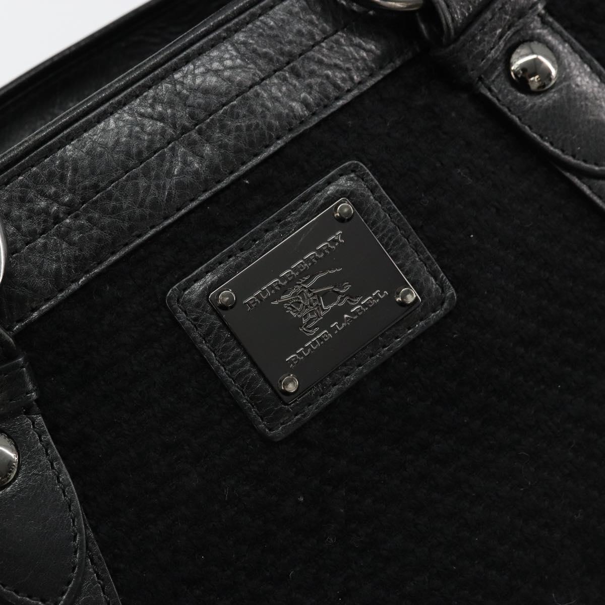 BURBERRY Blue Label Hand Bag Canvas Black Auth bs34542
