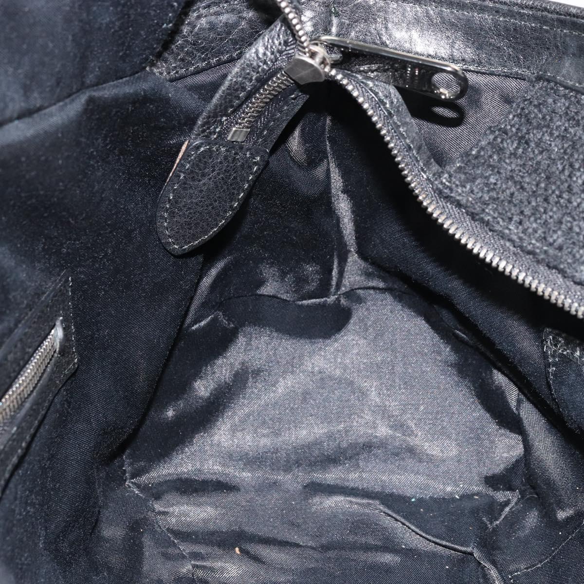 BURBERRY Blue Label Hand Bag Canvas Black Auth bs34542