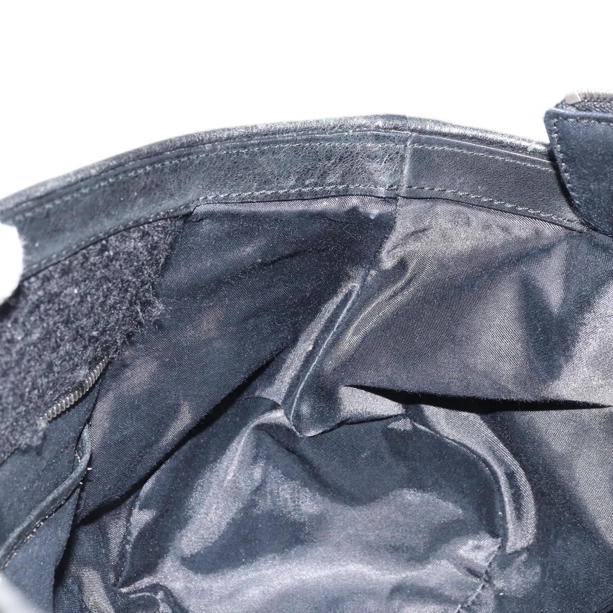 BURBERRY Blue Label Hand Bag Canvas Black Auth bs34542