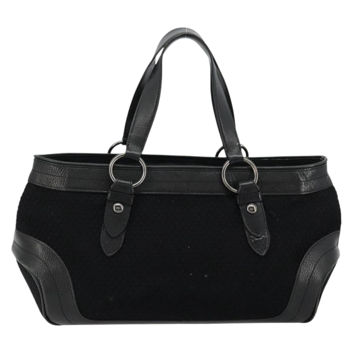 BURBERRY Blue Label Hand Bag Canvas Black Auth bs34542