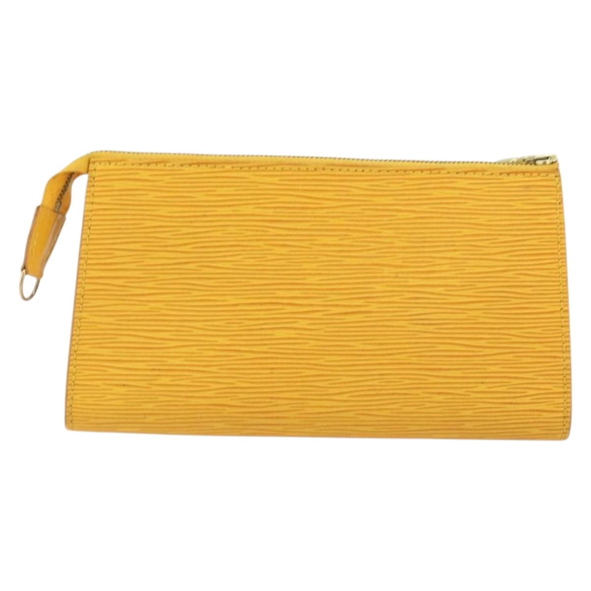 LOUIS VUITTON Epi Pochette Accessoires Pouch Yellow M52949 LV Auth bs34573
