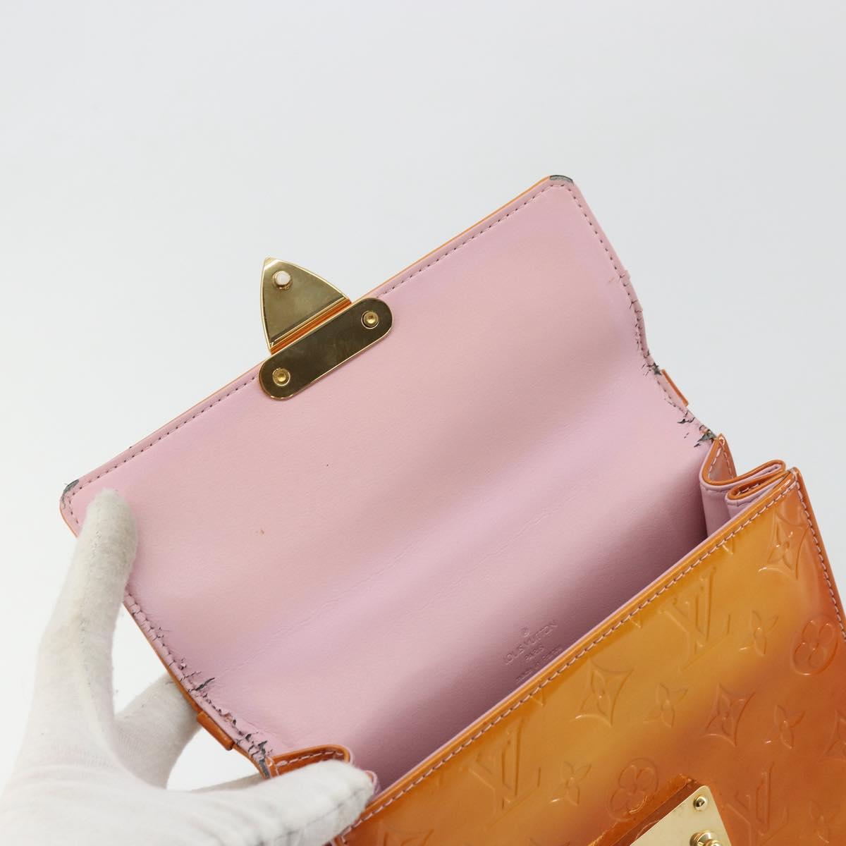 LOUIS VUITTON Vernis Spring Street Bag Marshmallow Pink M91033 LV Auth bs34576
