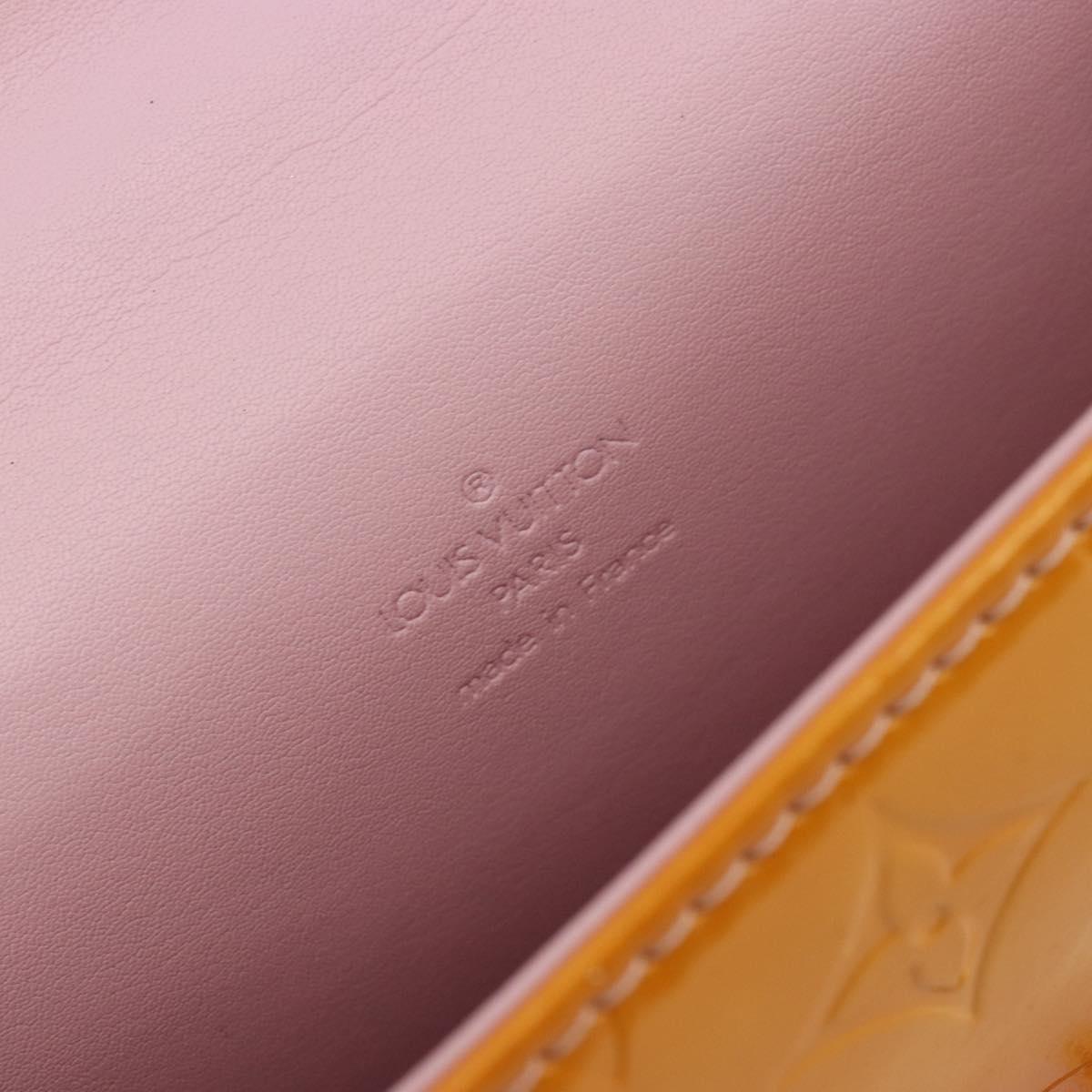 LOUIS VUITTON Vernis Spring Street Bag Marshmallow Pink M91033 LV Auth bs34576