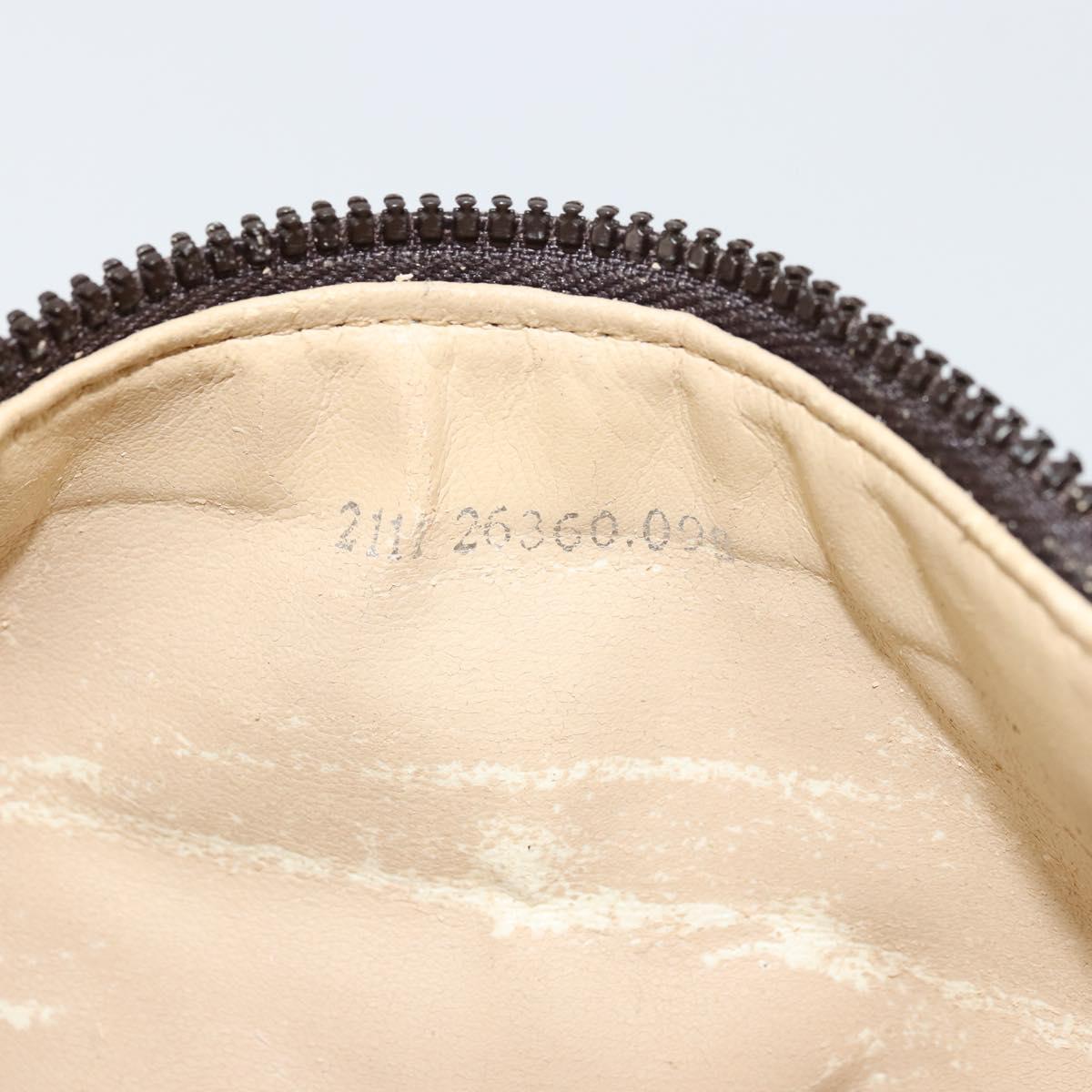 FENDI Zucca Canvas Hand Pouch Black Brown Auth bs34585
