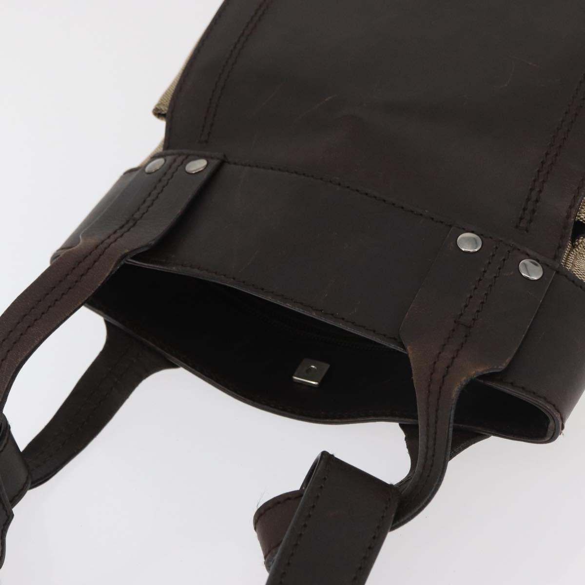 GUCCI Shoulder Bag Canvas Beige Silver 106300 Auth bs34588