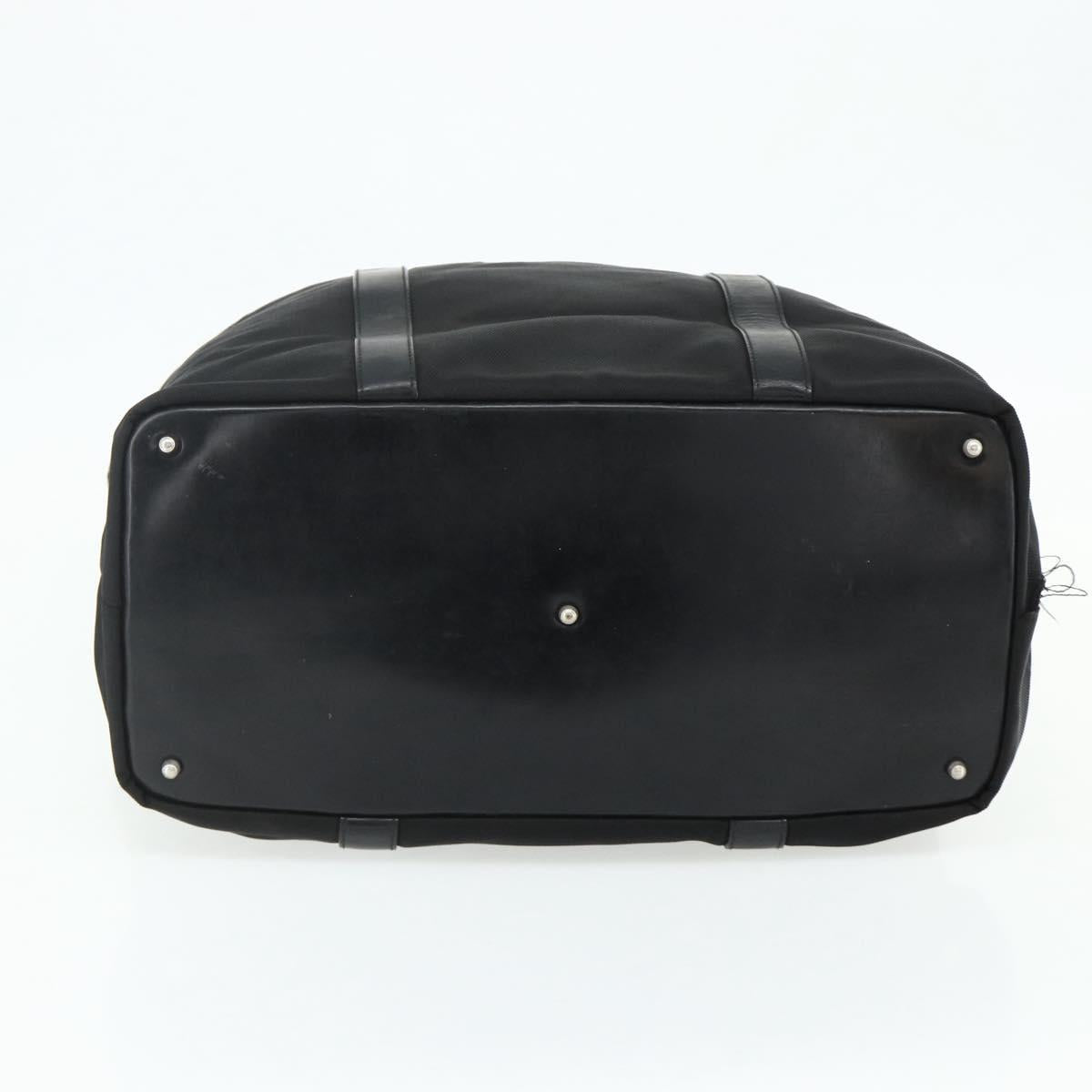 GUCCI Bamboo Hand Bag Nylon Black Silver 002 2854 0412 5 Auth bs34591