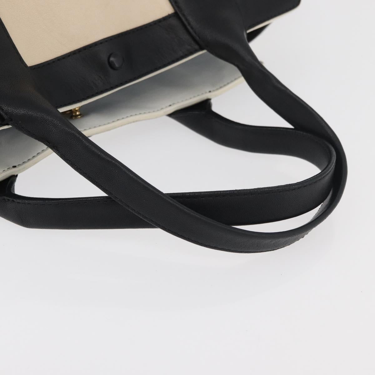 Chloe Tote Bag Leather Beige Gold Auth bs34598A