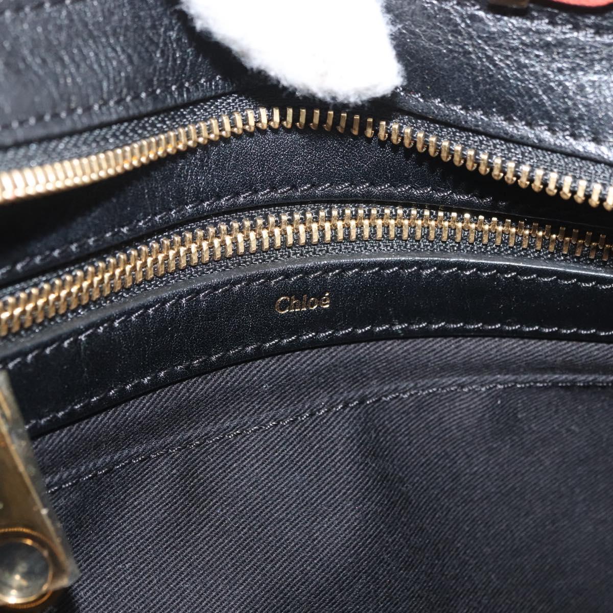 Chloe Hand Bag Leather 2way Brown Gold Auth bs34604A