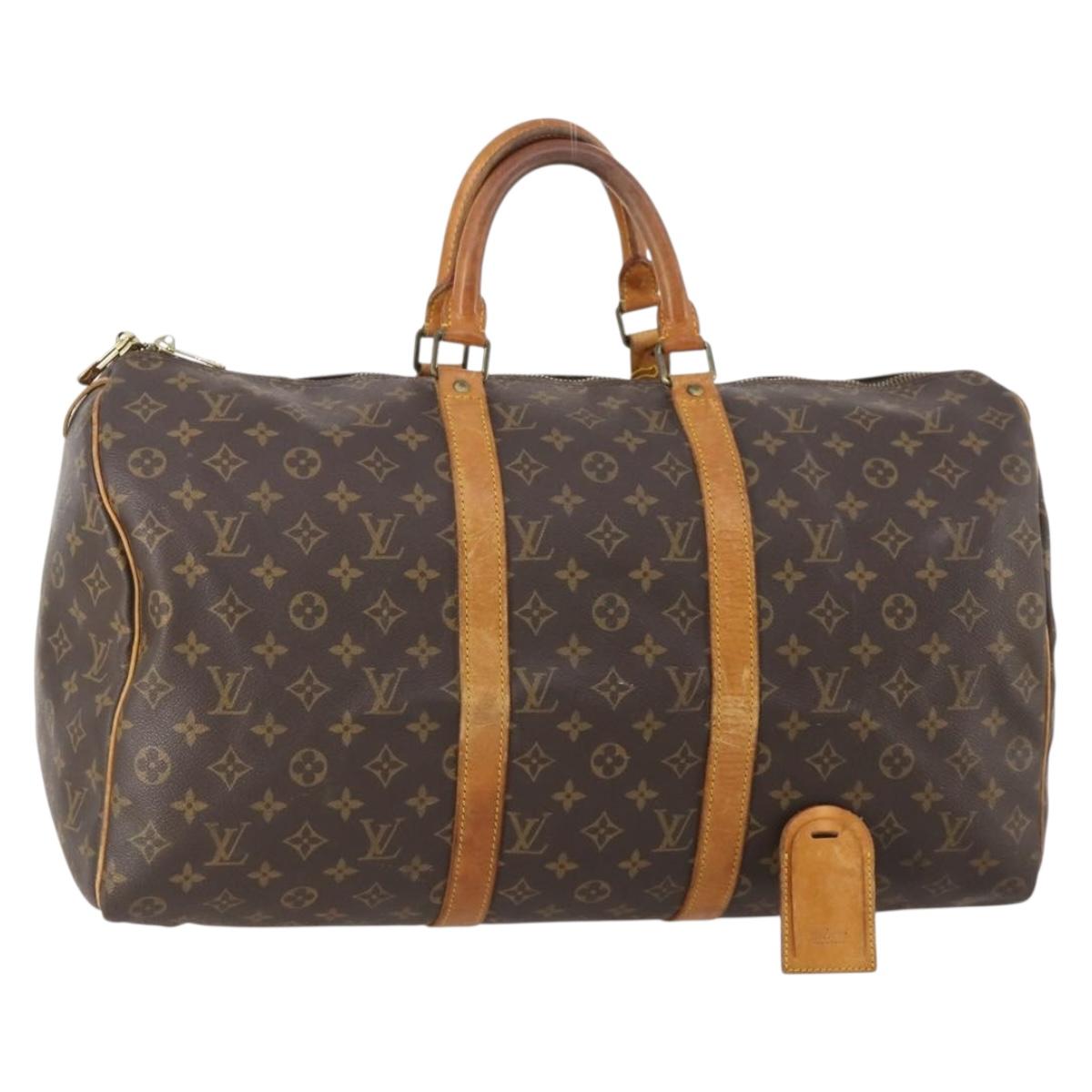 LOUIS VUITTON Monogram Keepall 50 Boston Bag M41426 LV Auth bs34609