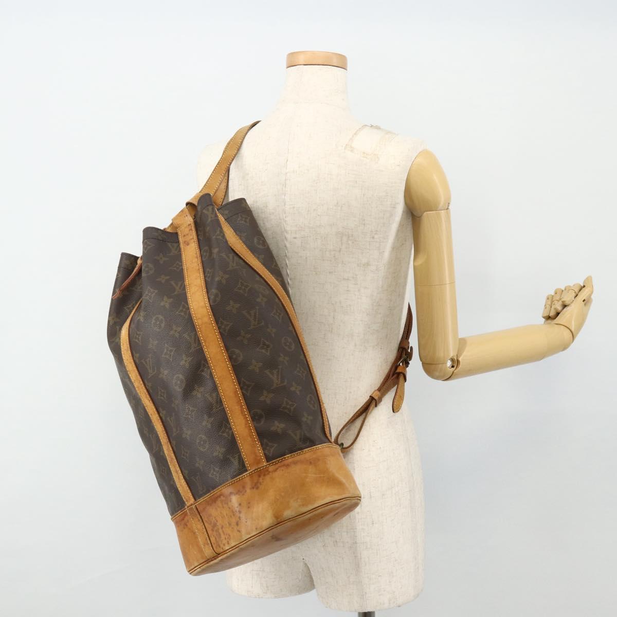 LOUIS VUITTON Monogram Randonnee GM Shoulder Bag M42244 LV Auth bs34610