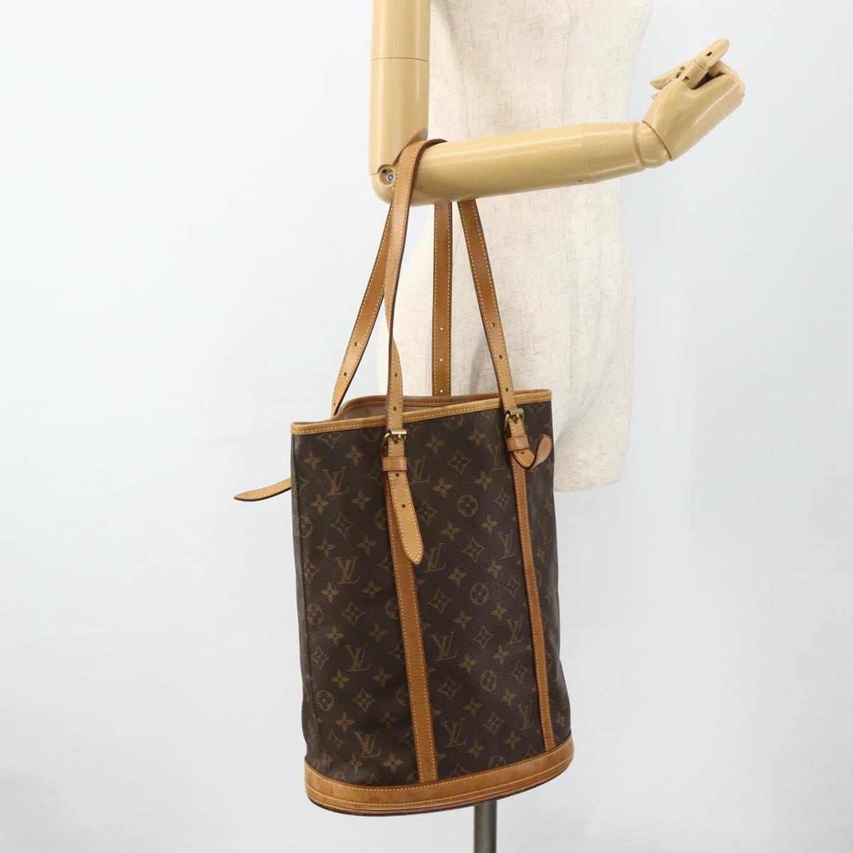 LOUIS VUITTON Monogram Bucket GM Shoulder Bag M42236 LV Auth bs34611