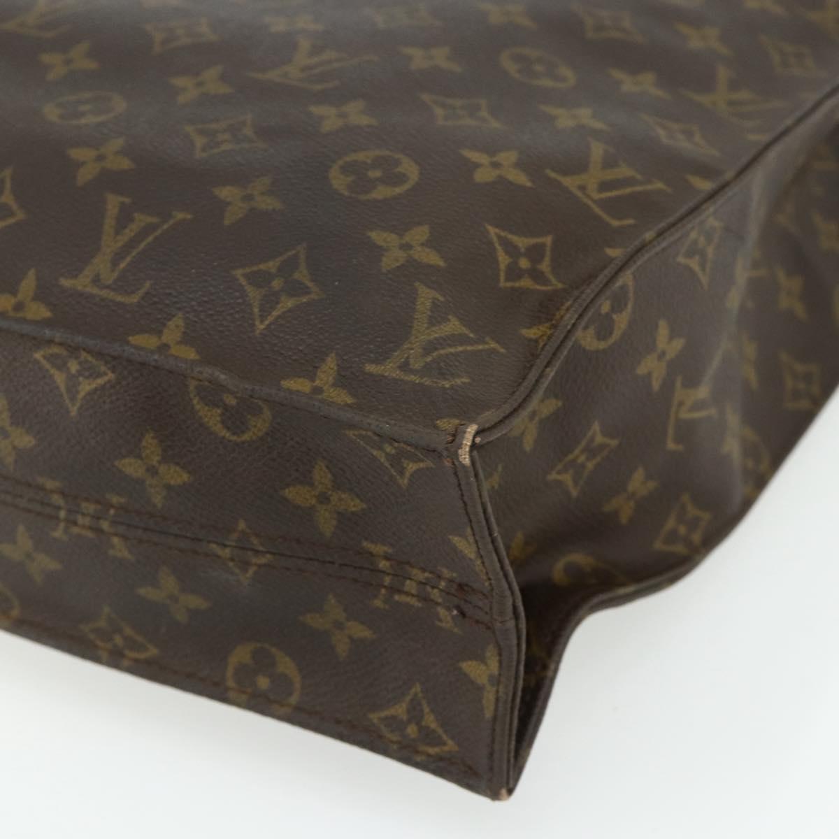 LOUIS VUITTON Monogram Sac Plat Hand Bag M51140 LV Auth bs34613