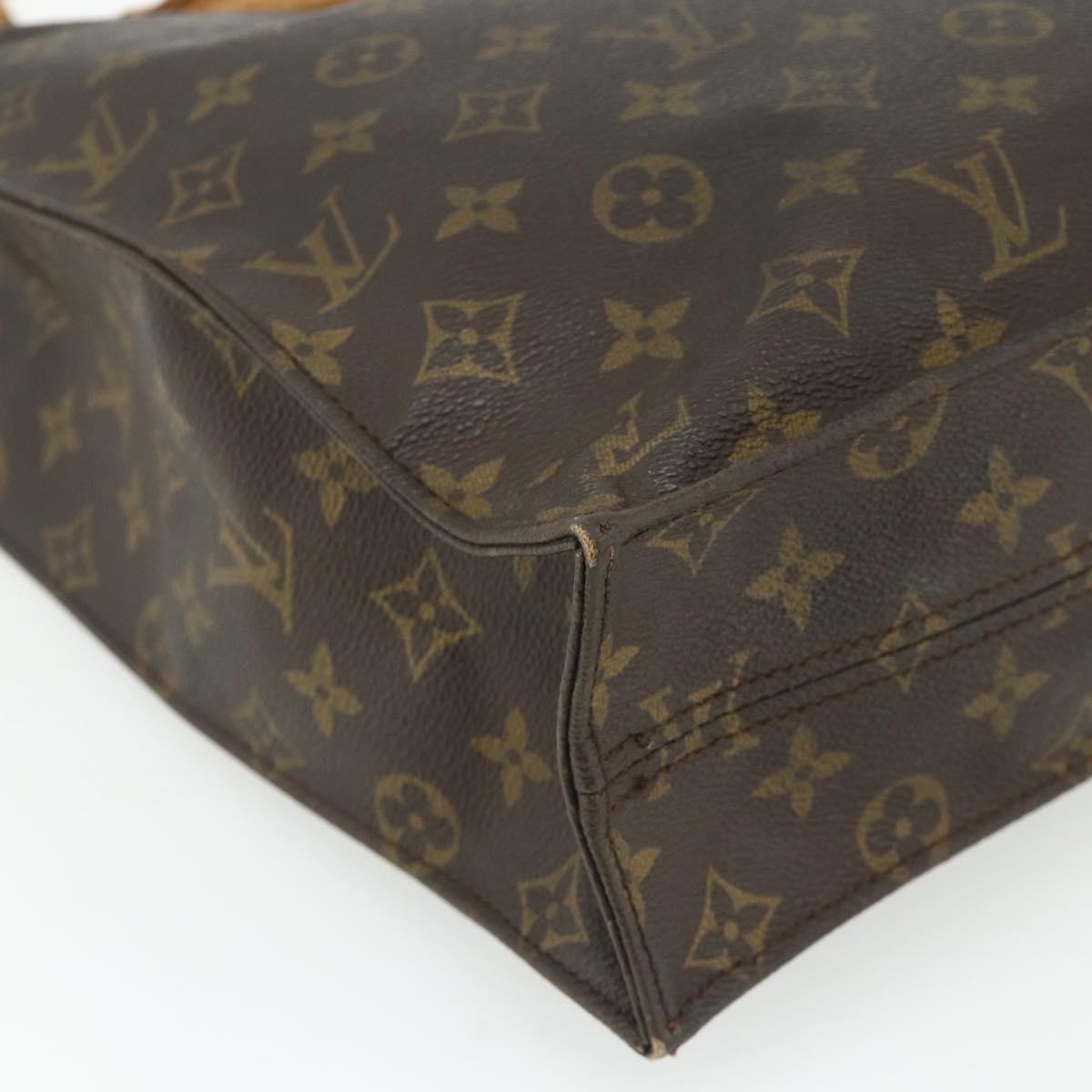 LOUIS VUITTON Monogram Sac Plat Hand Bag M51140 LV Auth bs34613
