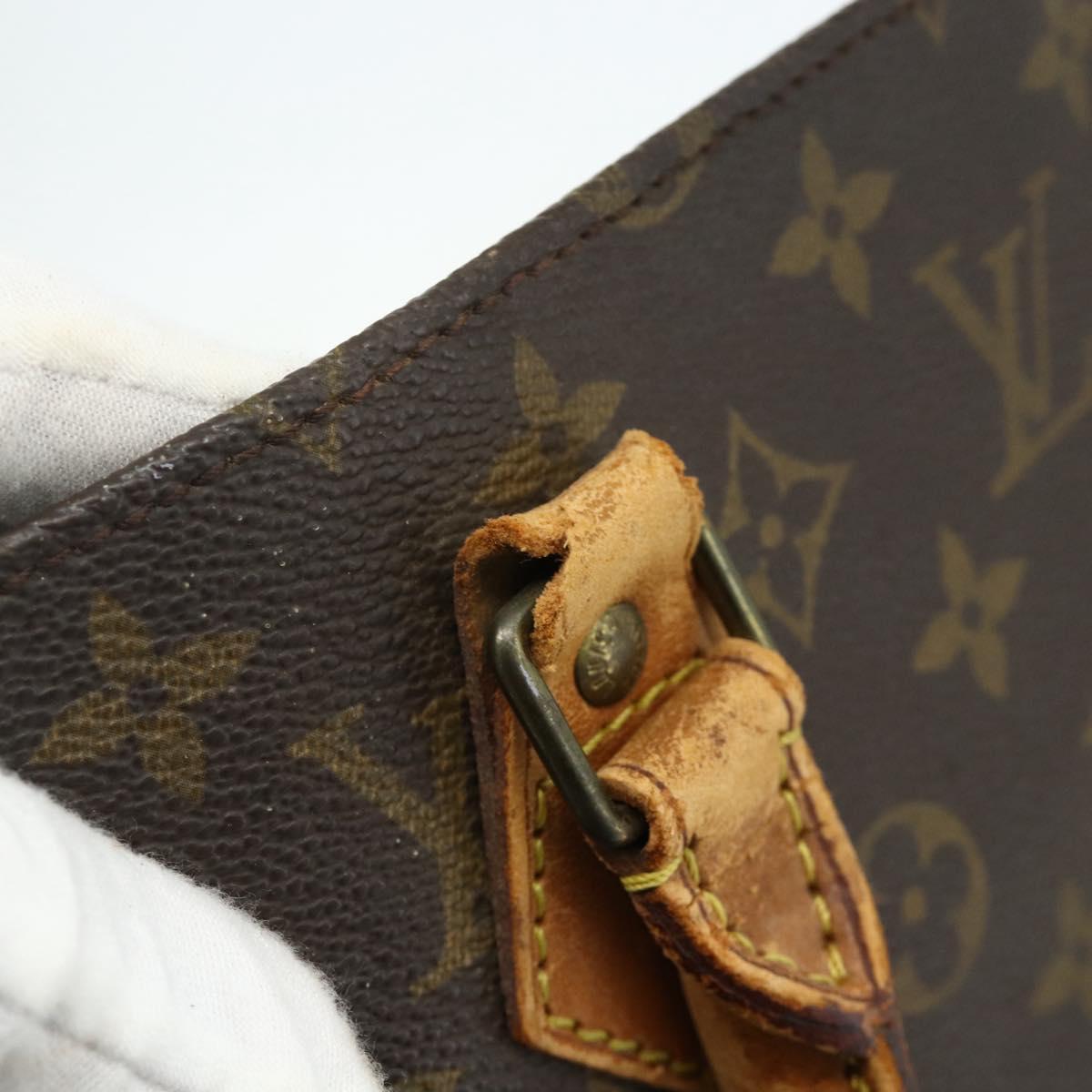 LOUIS VUITTON Monogram Sac Plat Hand Bag M51140 LV Auth bs34613