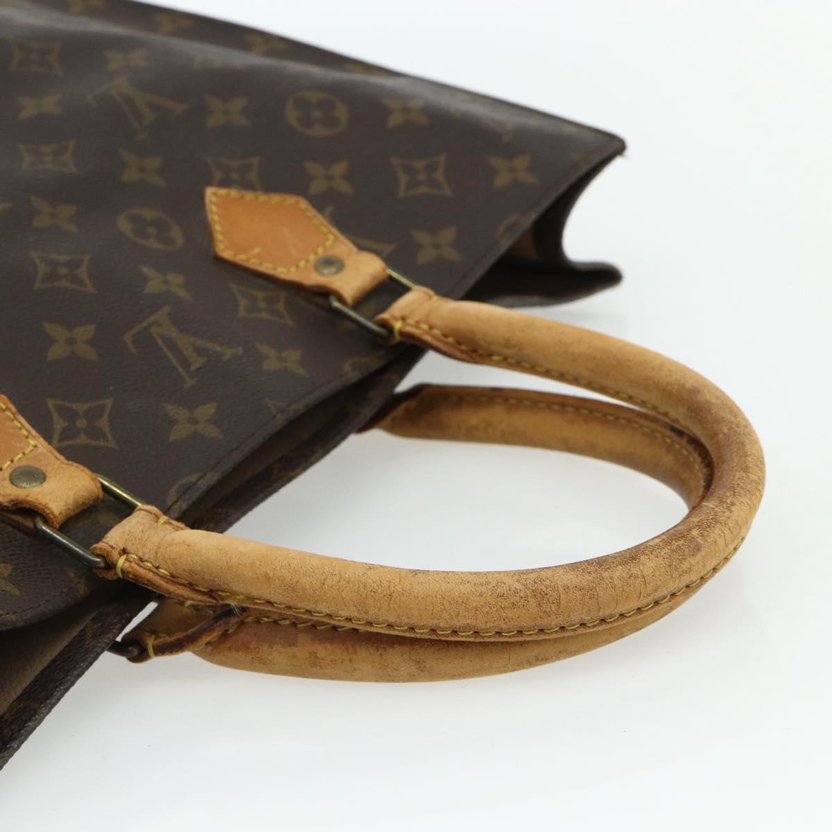 LOUIS VUITTON Monogram Sac Plat Hand Bag M51140 LV Auth bs34613