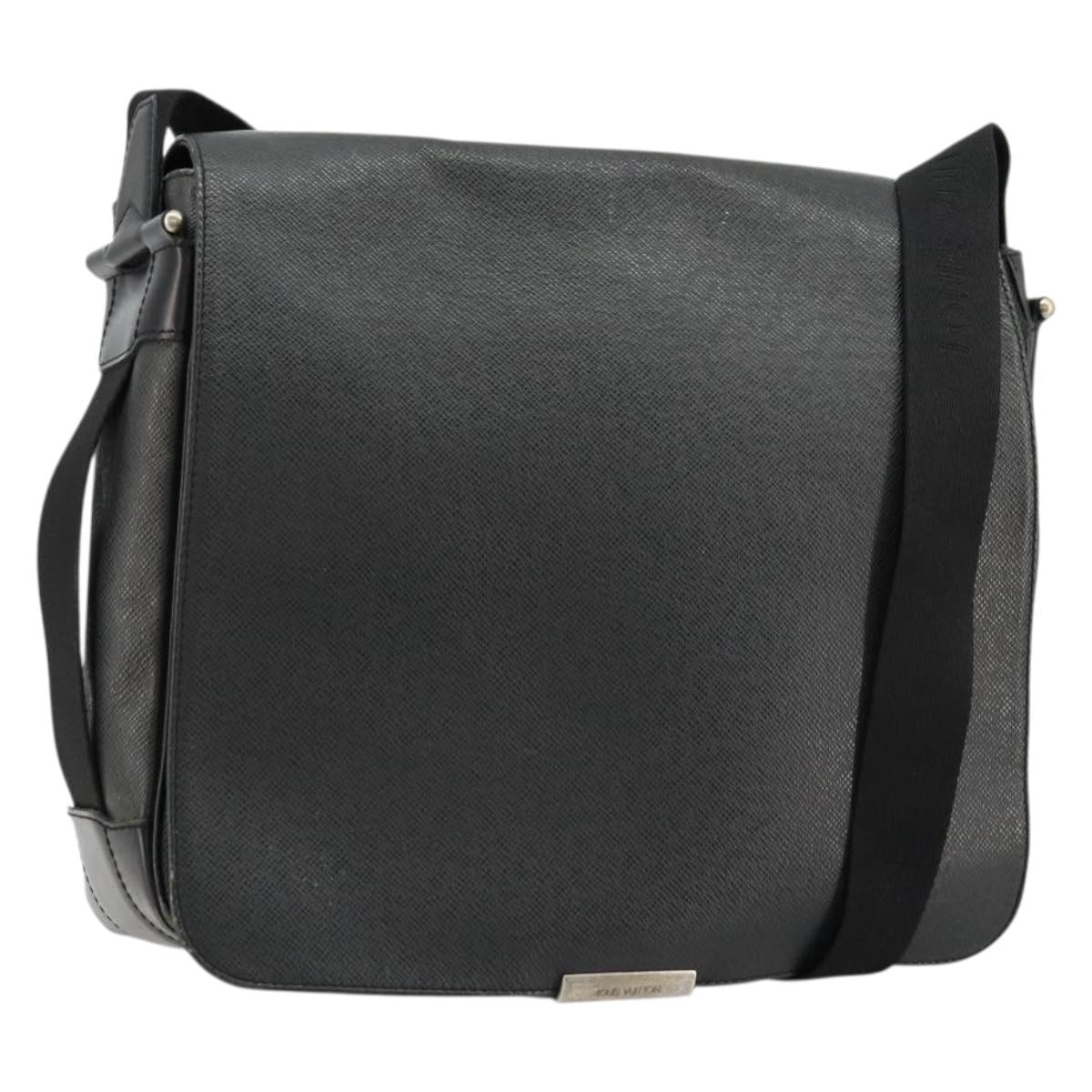 LOUIS VUITTON Taiga Victor Shoulder Bag Ardoise M30142 LV Auth bs34619