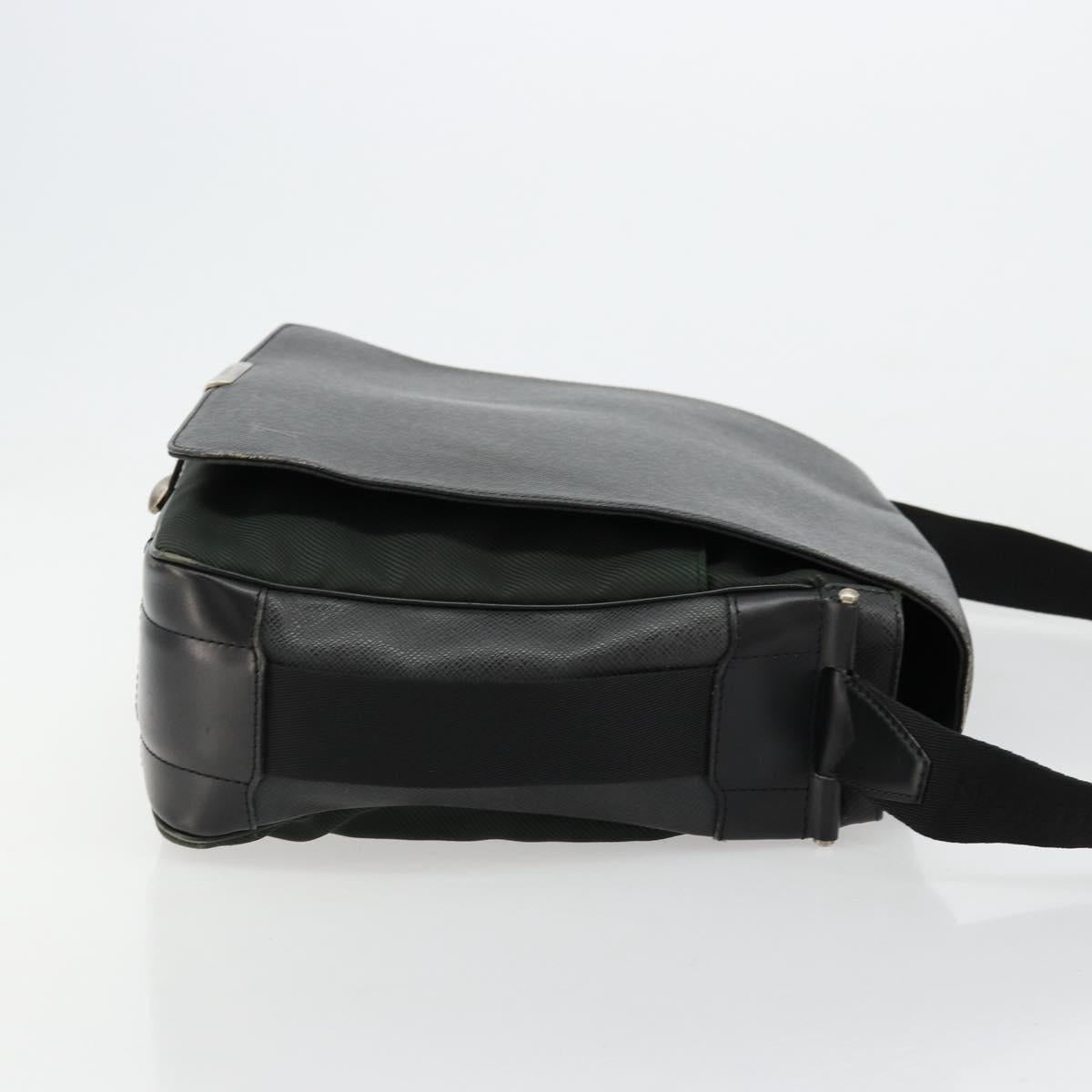 LOUIS VUITTON Taiga Victor Shoulder Bag Ardoise M30142 LV Auth bs34619