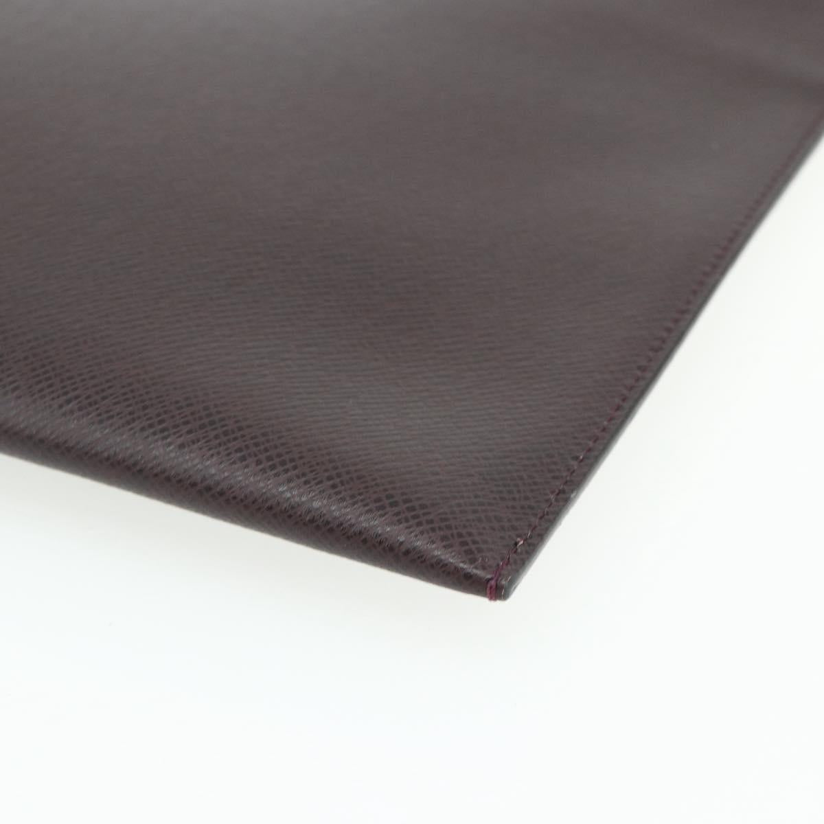 LOUIS VUITTON Taiga Document Case Acajou M99087 LV Auth bs34620