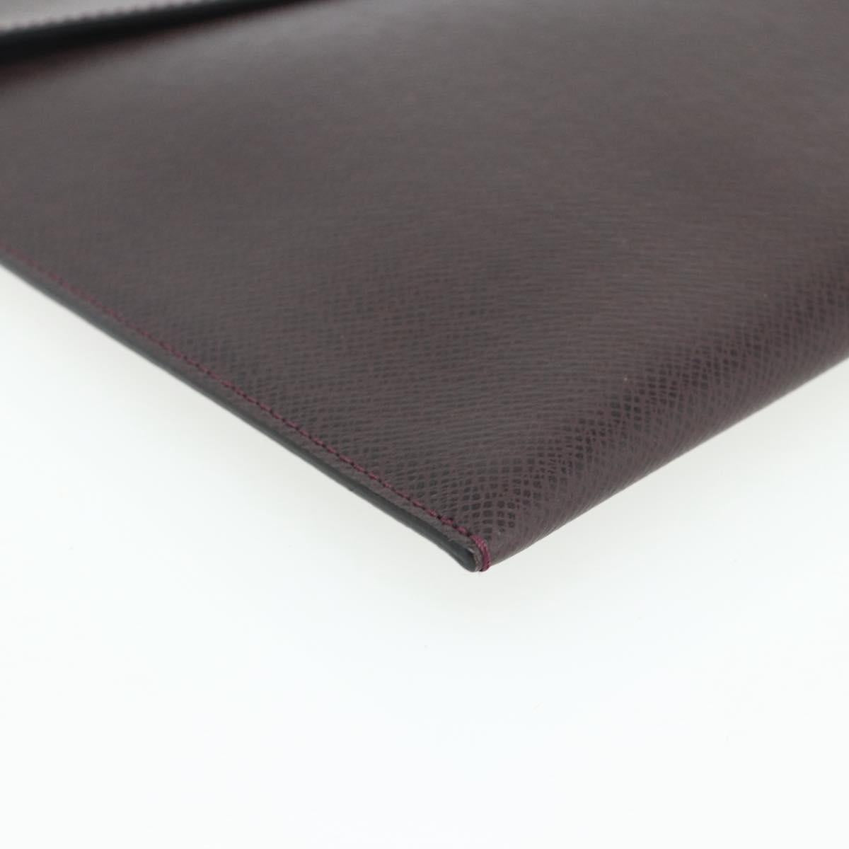 LOUIS VUITTON Taiga Document Case Acajou M99087 LV Auth bs34620
